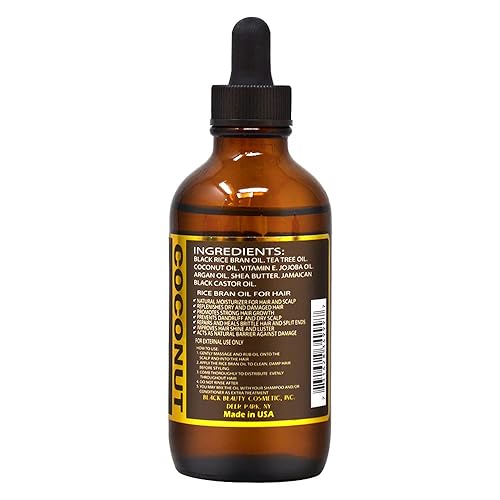 Miniatura 2 de Aceite de salvado de arroz negro salvaje jamaicano aceite de coco 4oz