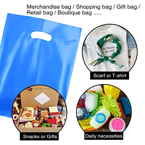 Umikk Merchandise Bags For Small Business 180 Pcs, 12 X 15 Plastic Shopping Bags Bulk With Handle, Large Glossy Plastic Bags, Retail Bags, Gift Bags, Boutique Bags, Favor Bags, Pink & Blue #TOP5
