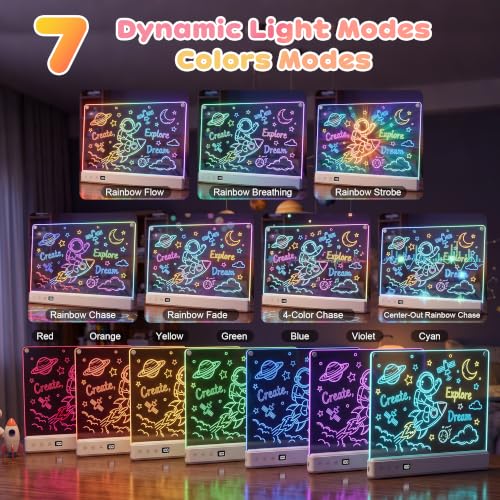 Rechargeable LED Drawing Board for Kids Birthday Christmas Gift for Girls — view 3