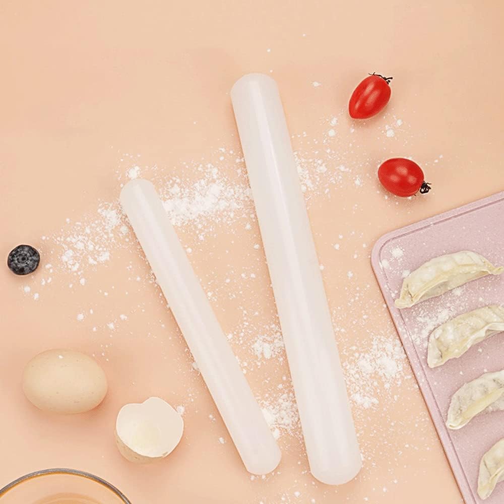 Rolling Pins for Baking Peal Pin, Dumpling Wrapper, Household Baking Tool, Non-Stick Fondant Noodle Stick, 2 Pcs Pliant Peal Pin Rolling (Size : Medium)