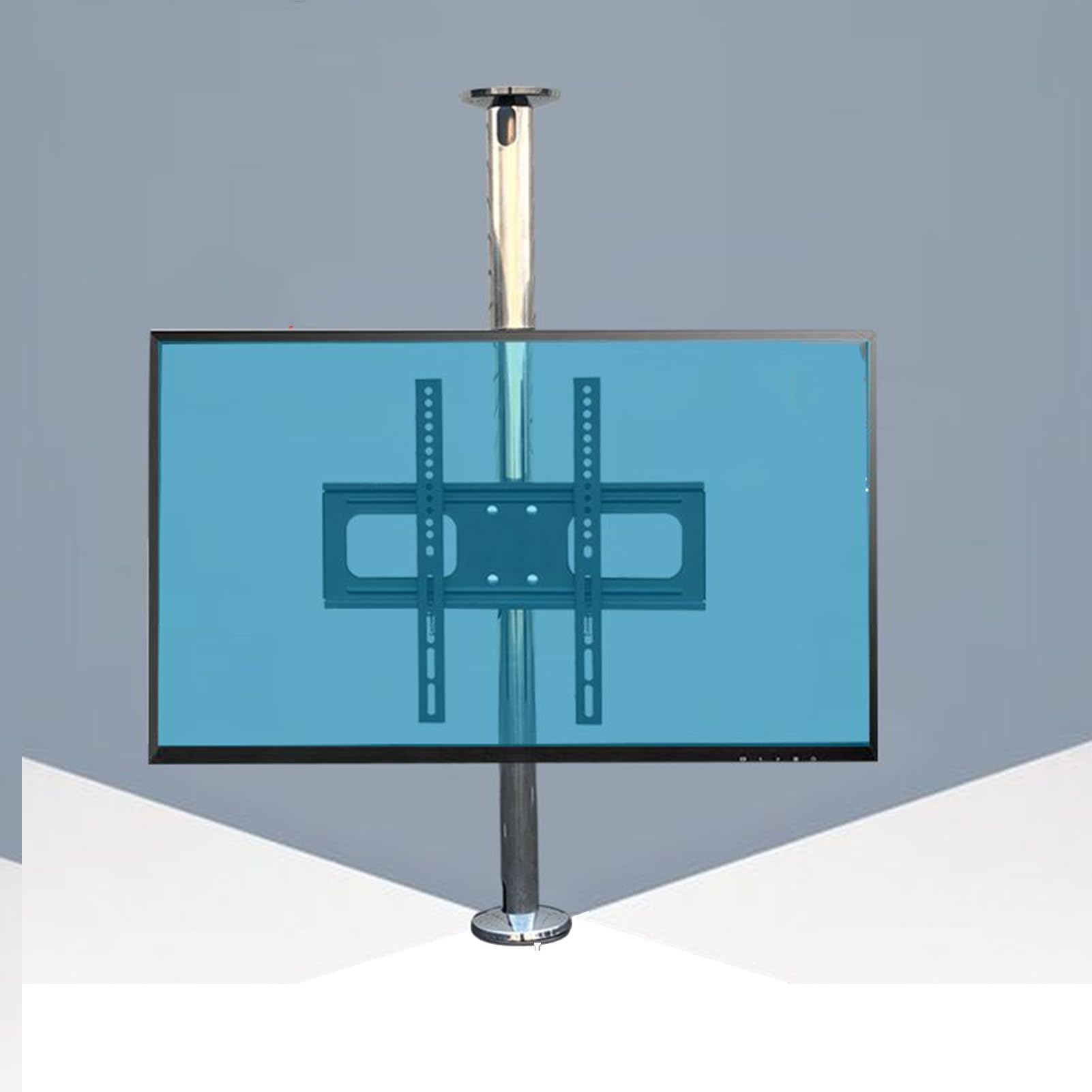 Support de sol pour cloison et meuble TV rotatif avec base réglable pour grand écran LCD