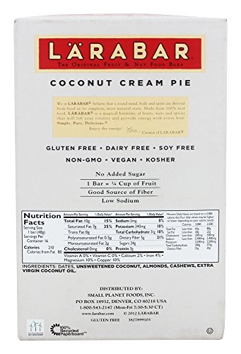 LARABAR Fruit & Nut Food Bars - Coconut Cream - 1.7 oz - 16 ct - Thumbnail 3