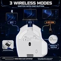 inphic A9 Kabellose Gaming‑Maus, wiederaufladbar, RGB, 12800 DPI – Ansicht 3