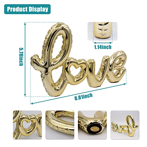 Gold Love Sign Letters Sweet Home Decorative Resin Signs Letter Sculpture For Home & Office Tabletop Decor,Small Love Letters Decor For Wedding Engagement Party And Valentines Day Table Decorations #TOP1