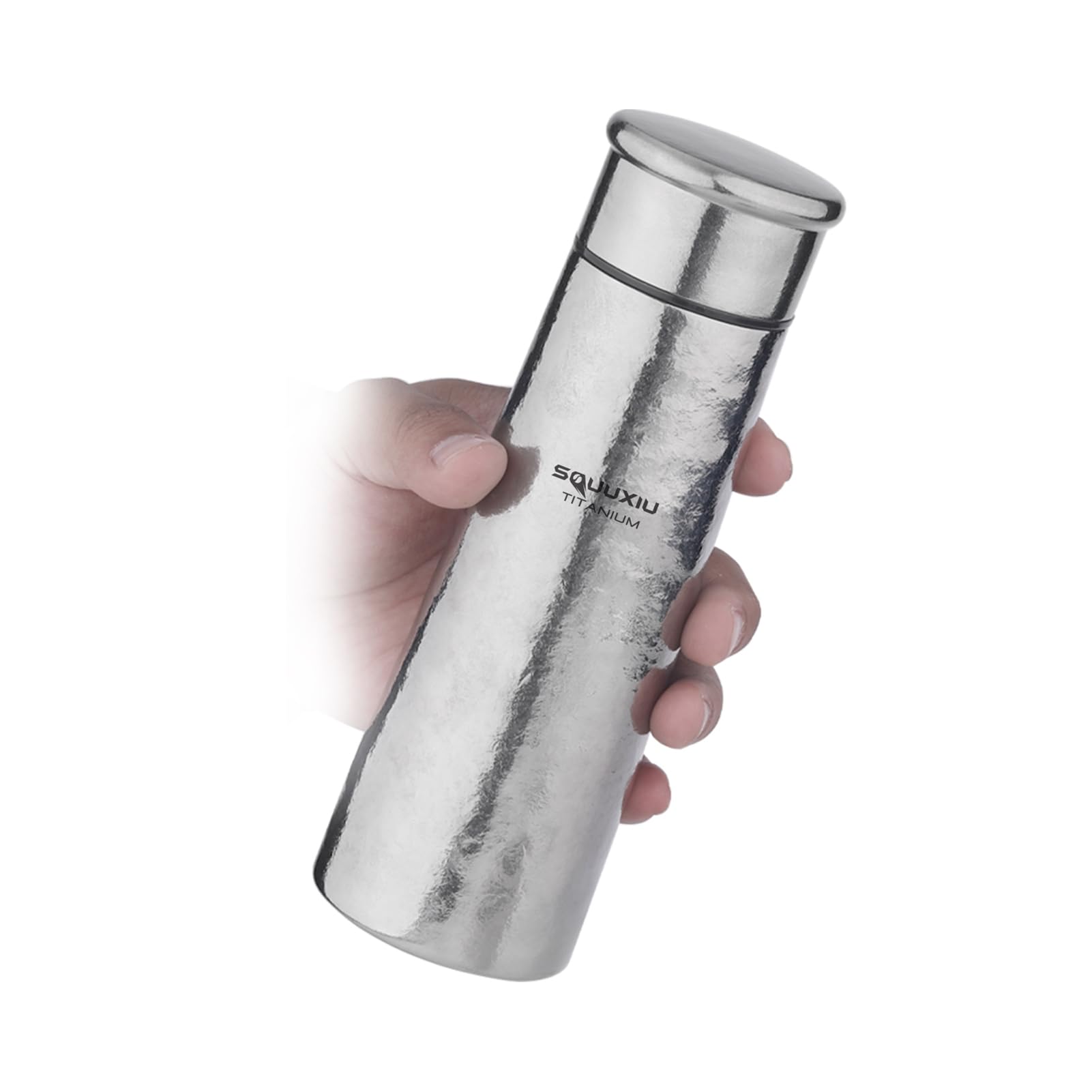Domary Bouteille d'eau, Bouteille d'eau en Métal Légère à Double Isolation sous Vide de 300 ML, avec Double Joint en Silicone fileté à 360 Degrés, pour Les Voyages Plein Air, l