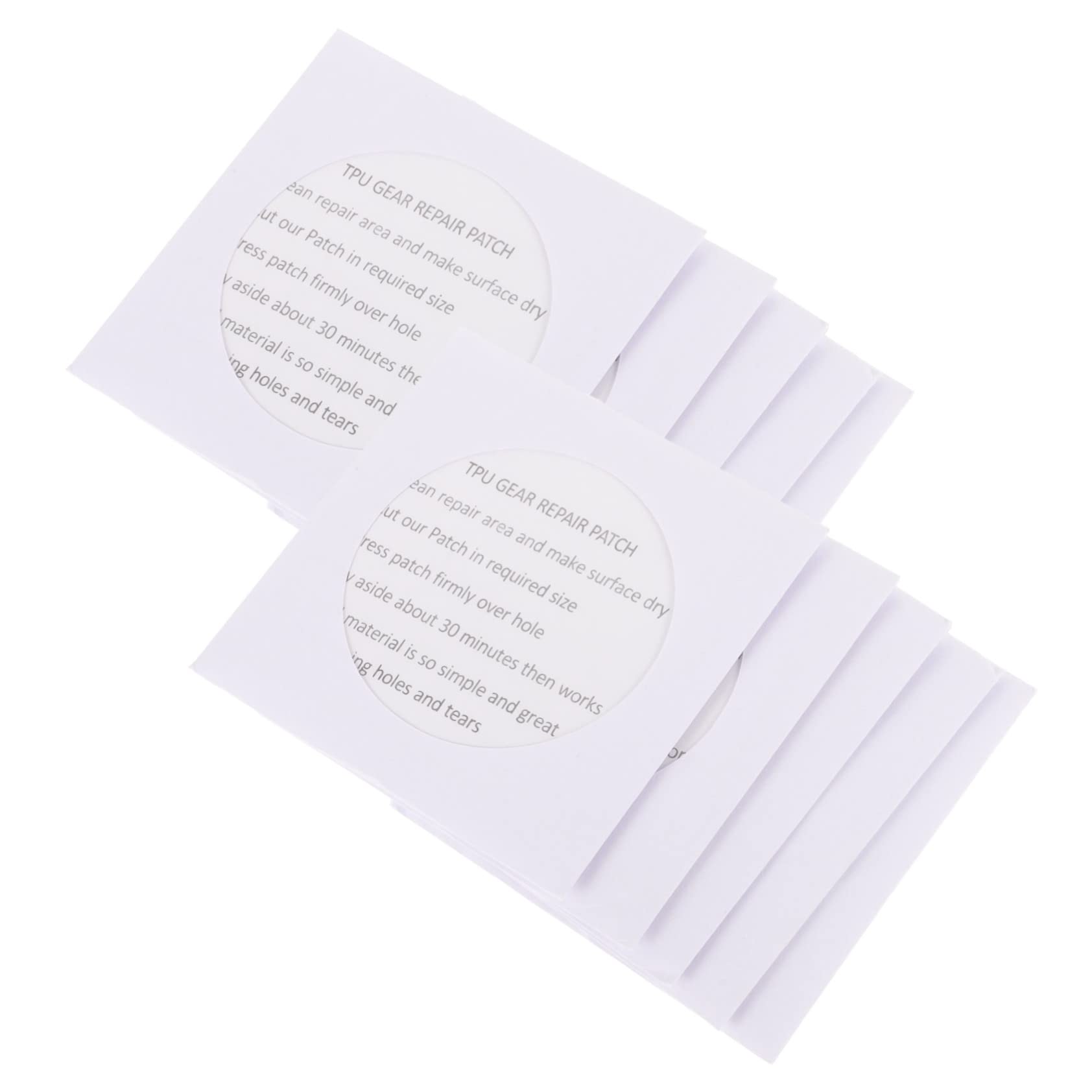 SHINEOFI 100pièces Réparation Étanche Patch Auto-adhésif TPU pour Gonflables Tentes Vêtements Et Accessoires Kit Pratique De Réparation pour Fuites Facile à Utiliser Et