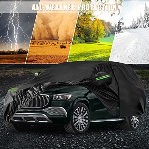 Image of Waterproof Car Covers Replace for 2006-2025 Mercedes Benz GL /GLS Class 450, 450d, 6 Layers All Weather Car Cover with Zipper Door & Windproof Bands for Snow Rain Dust Hail Protection (GLS)