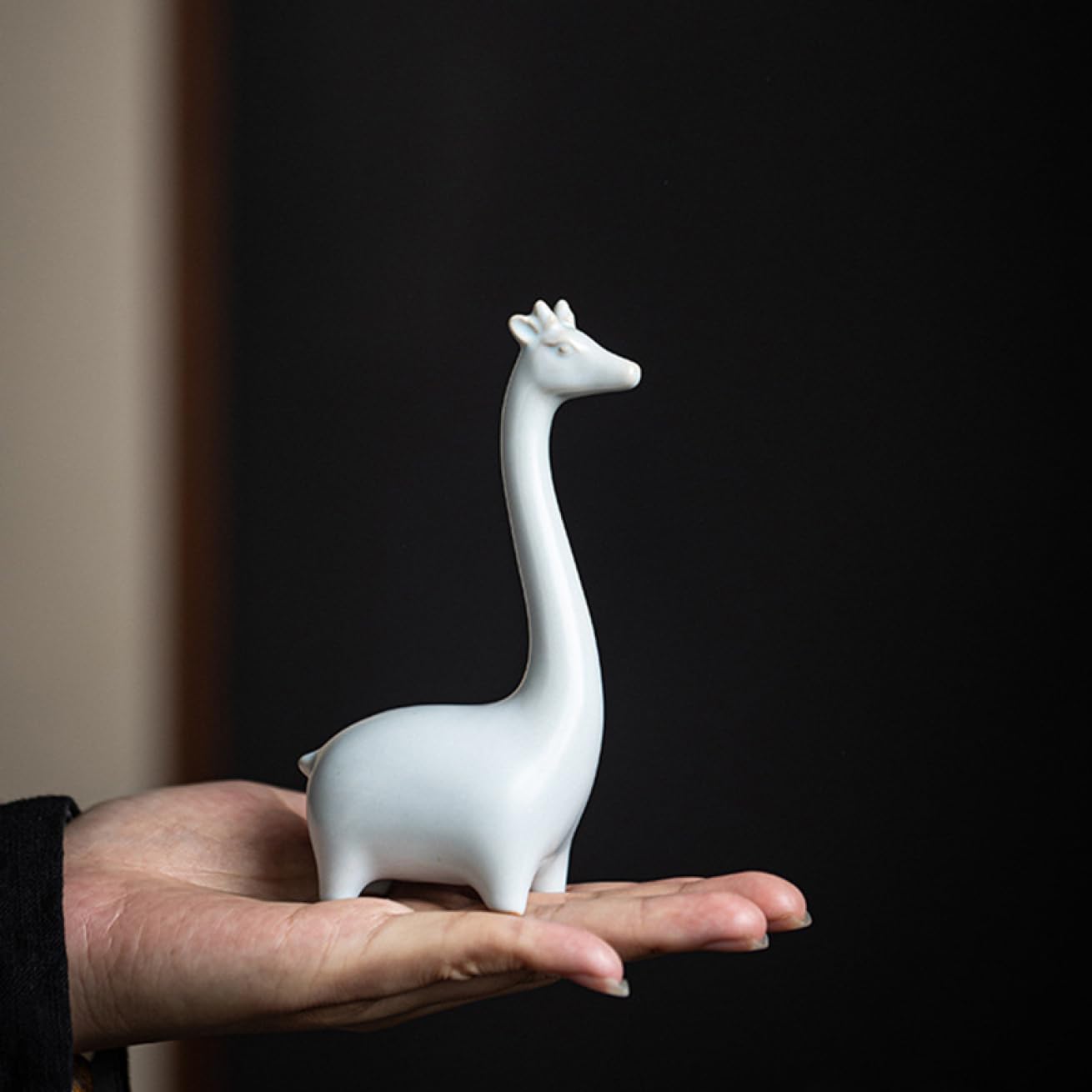 キリンマグカップ陶器オブジェ置物インテリア工芸品美術品A1610