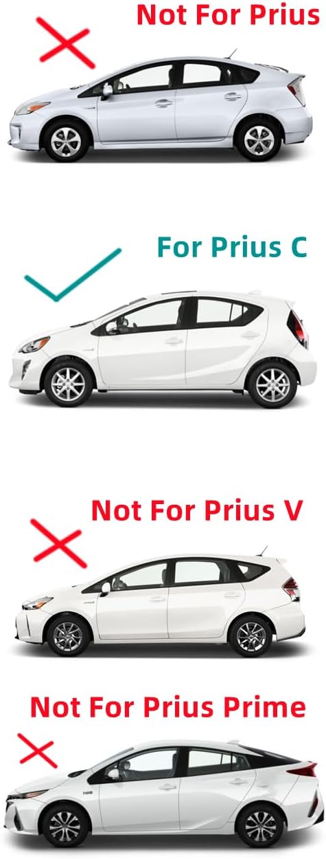Driver/Left Side Front Door Window Glass Replacement For Toyota Prius C 4 Door Hatchback 2012-2019