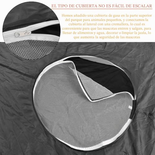 Miniatura 4 de Doduos Jaula Para Animal Pequeño Transparente Transpirable Parque Mascota Hexagonal Plegable Corral De Animal Lavable Valla De Mascota Portátil Para Perros Conejillos De Indias Conejos Hámster Erizos