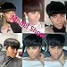 PangDongLai Chic Elegent Pixie wigs Human Hair for Black Women Glueless Short Layered Pixie Cut Wigs With Bangs Brazilian Virgin Straight Human Hair Full Machine Made Natural Black Color
