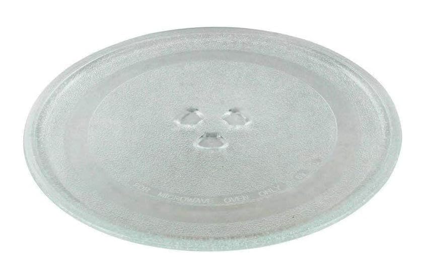 Spares Plus Microwave Turntable Glass Plate with 3 Fixers (245mm), Clear, Scratch Resistant