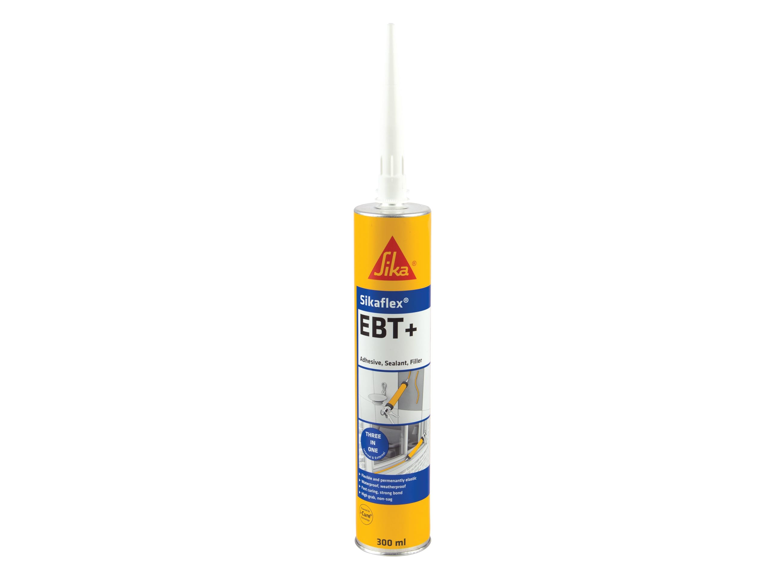 SikaFlex EBT+ Adhesive, Sealant and Filler, White, 300 ml