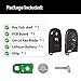 Keylessbest Replacement for Jeep Renegade Key Fob Remote Control 2015 2016 2017 2018 2019 2020 2021 4 Buttons 433MHz M3N-40821302,Black