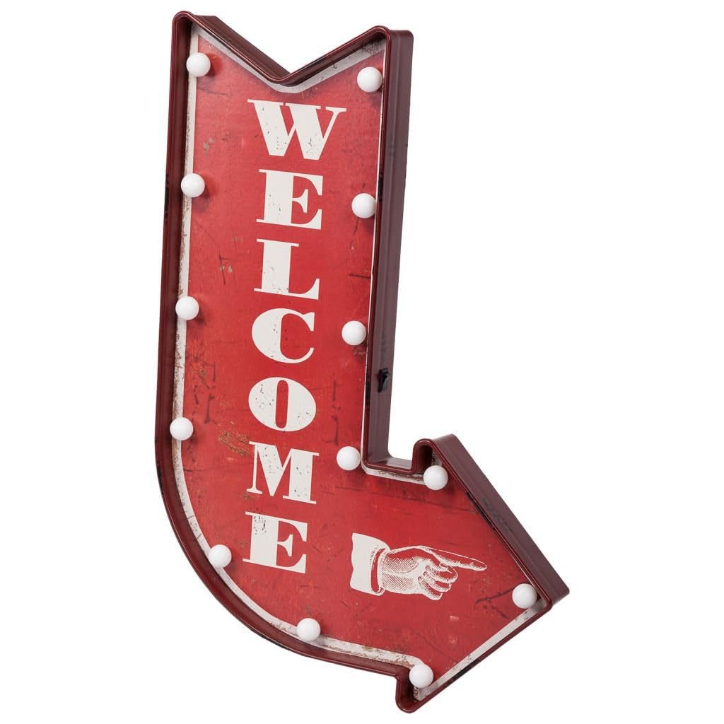 Plaque lumineuse rouge murale plastique signalétique intérieur