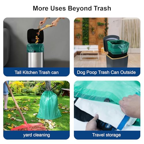 Image of Dog Waste Bags, 23.5'' x 19.5'' Thickened Design Drawstring Dog Poop Bags, Tear Resistant & Leak Proof, Unscented Poop Bags (20 Count)