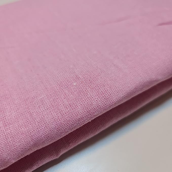 Baumwoll-Kaliko-Stoff, naturfarben, 25 Farben, Patchwork-Stoff, 147,3 cm (Babyrosa, 10 m)