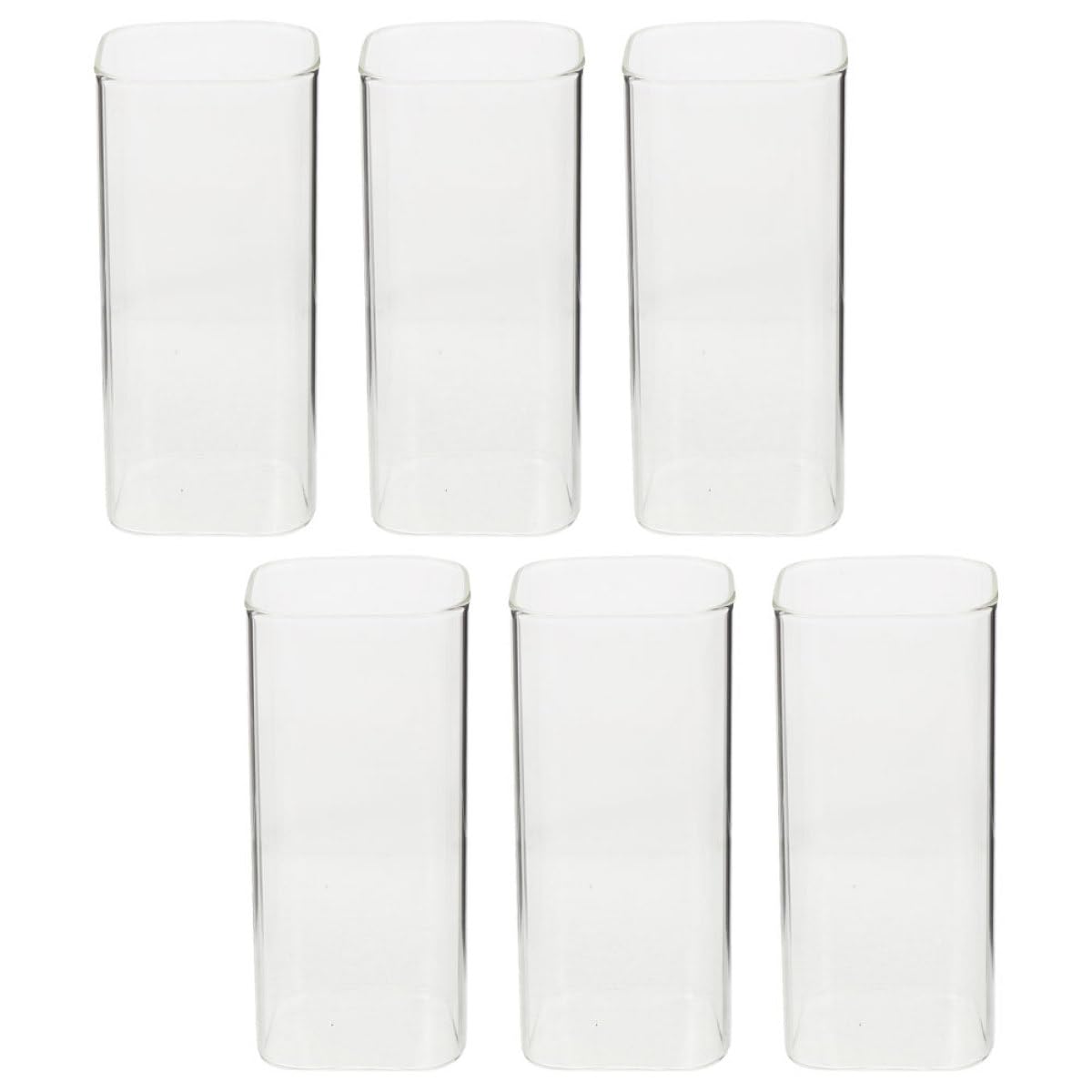Zerodeko 6 Bicchieri Set Resistenti al Calore da 250ml in Vetro
