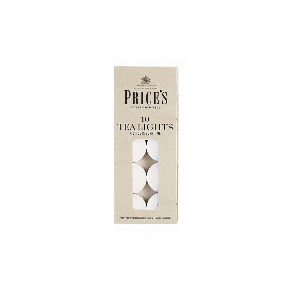 Price's - Household Candles - Pack of 10 - Unscented - 5 Hour Burn Time - Quality White Wax