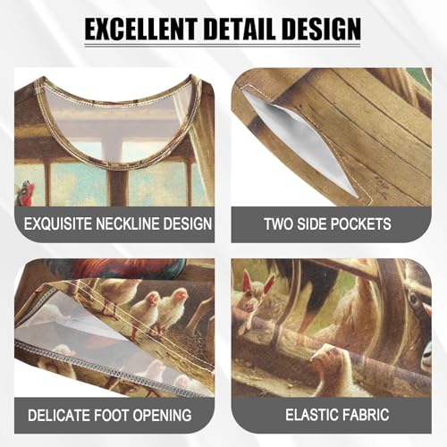 Farmhouse Window Pajama Set Short Sleeve PJ Set Cotton Summer Pajamas Sleepwear Soft 5Y4