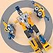 MIEBELY Toddler Robot Construction Vehicles Set – 5Pcs Transforming Robots for Kids - Magnetic Toys with Sturdy Connectors – Easy DIY Assembly Function – 5-in-1 Educational STEM Toys