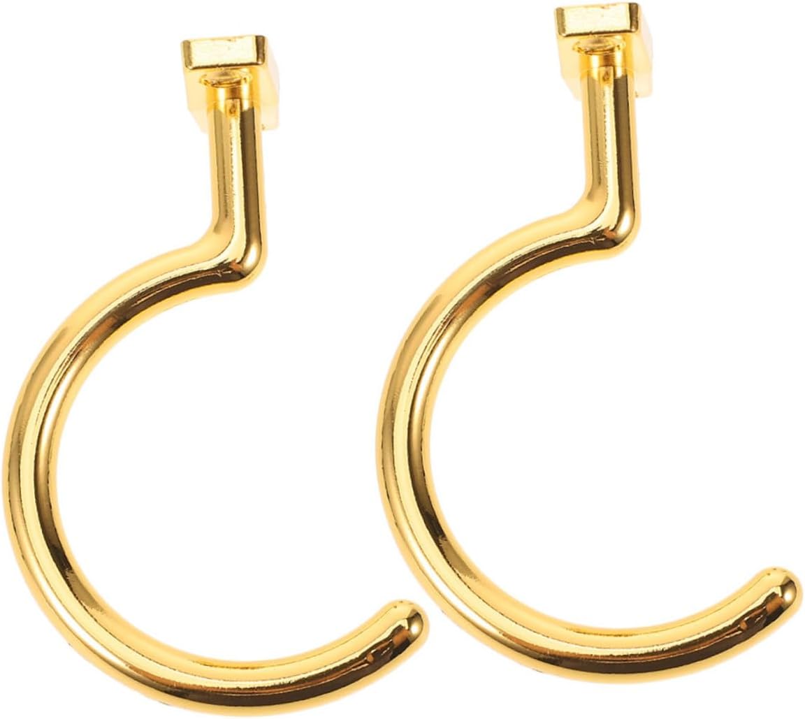 Pool Cue Holder and Triangle Rack Hooks Metal Hanging Hooks Gold Iron Pool Table Accessories for Organizing Snooker and Billiards Game Room Storage