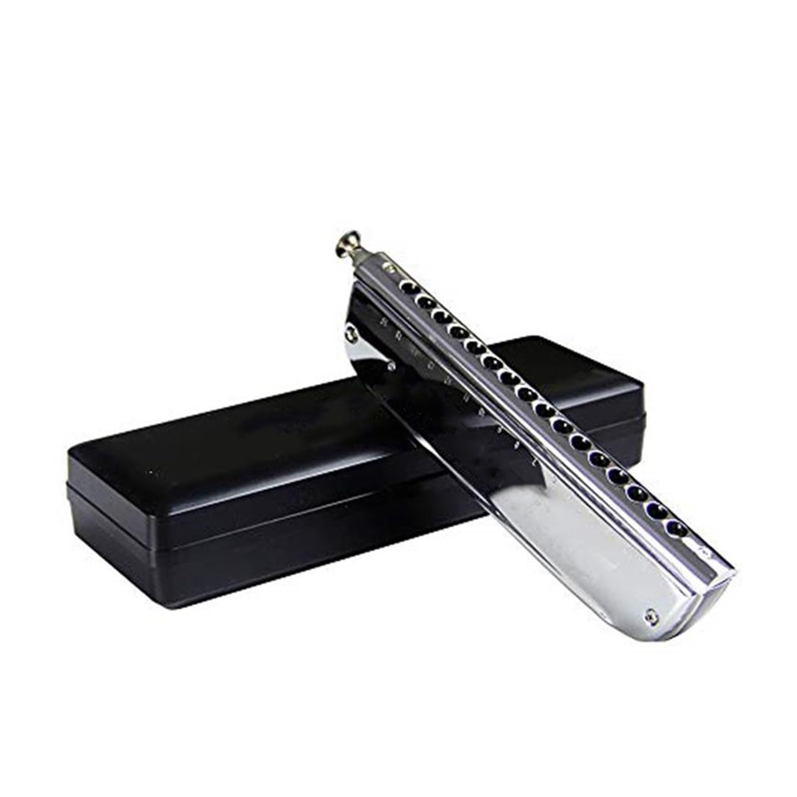 Studenti Armonica 16 Fori 64 Toni Armonica Cromatica Strumento Musicale Bocchino per Fisarmonica Arpa A Bocca (Color : Silver 1)