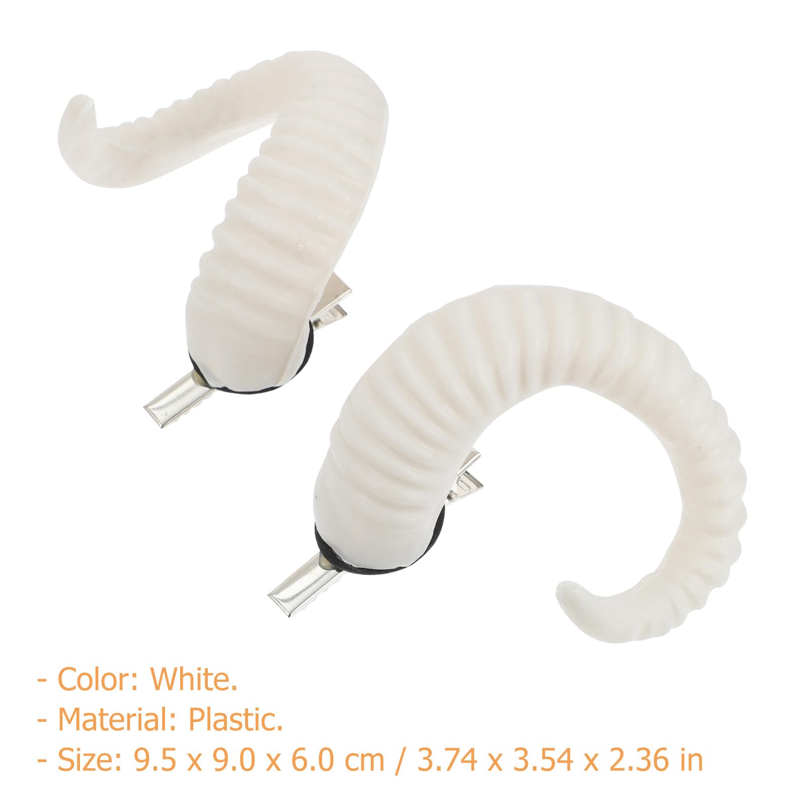 ABOOFAN Artificial Sheep Horn Hairpins Pair Lightweight Cosplay Horns Headband for Halloween Costume Party Accessories - Image 3