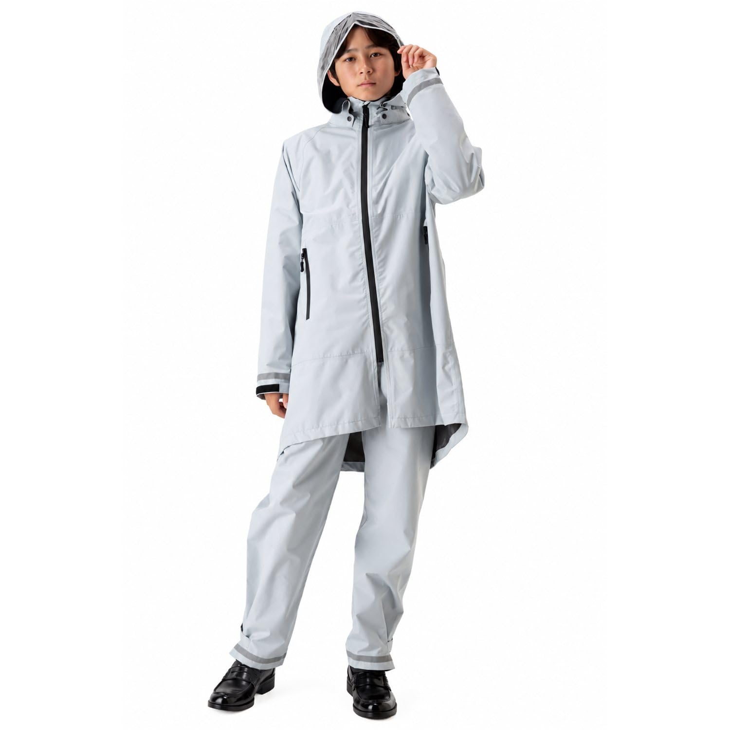 Amazon | [トンボ学生服] カッパ レインスーツ 上下セット 自転車通学