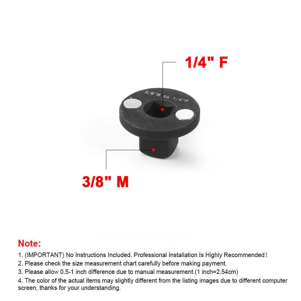 Adaptador de enchufe de impacto de perfil bajo, reductor de accionamiento (3 piezas, juego de 3/10.2 cm a 1/5.1 cm), (1/5.1 cm a 3/20.3 cm), (3/20.3 cm a 1/10.2 cm)