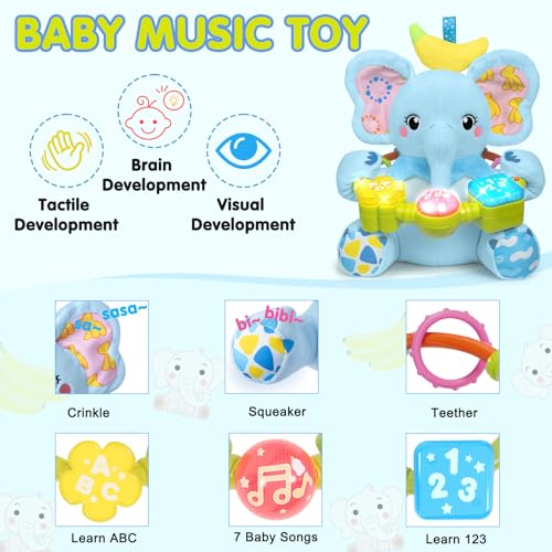 Elefante musical bilingüe para bebé con luz y sonido - 49% de descuento - Image 3