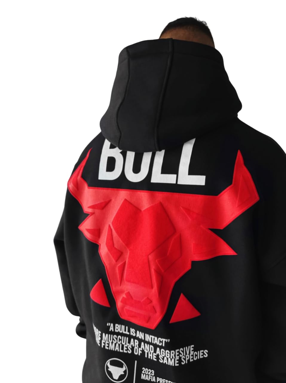 Oversize Bull Hoodie - Black