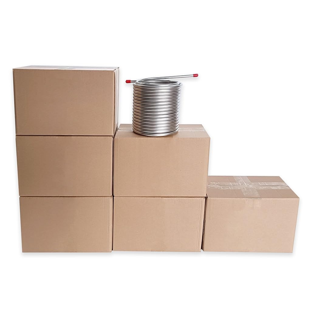 Enfriador de mosto - Enfriador de mosto de agua y cerveza, serpentín de enfriamiento de doble capa de 14 m de largo, acero inoxidable 304 de grado alimenticio, serpentín de enfriamiento de cerveza for