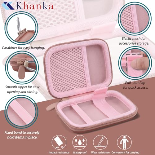 Image of khanka for Anker Nano Power Bank Ultra-Slim 5,000Mah & Maggo Power Bank 10K Case,Compatible with Anker A1665 /A1664 Slim Magnetic Charger,Protective Carrying Case Only (Pink)