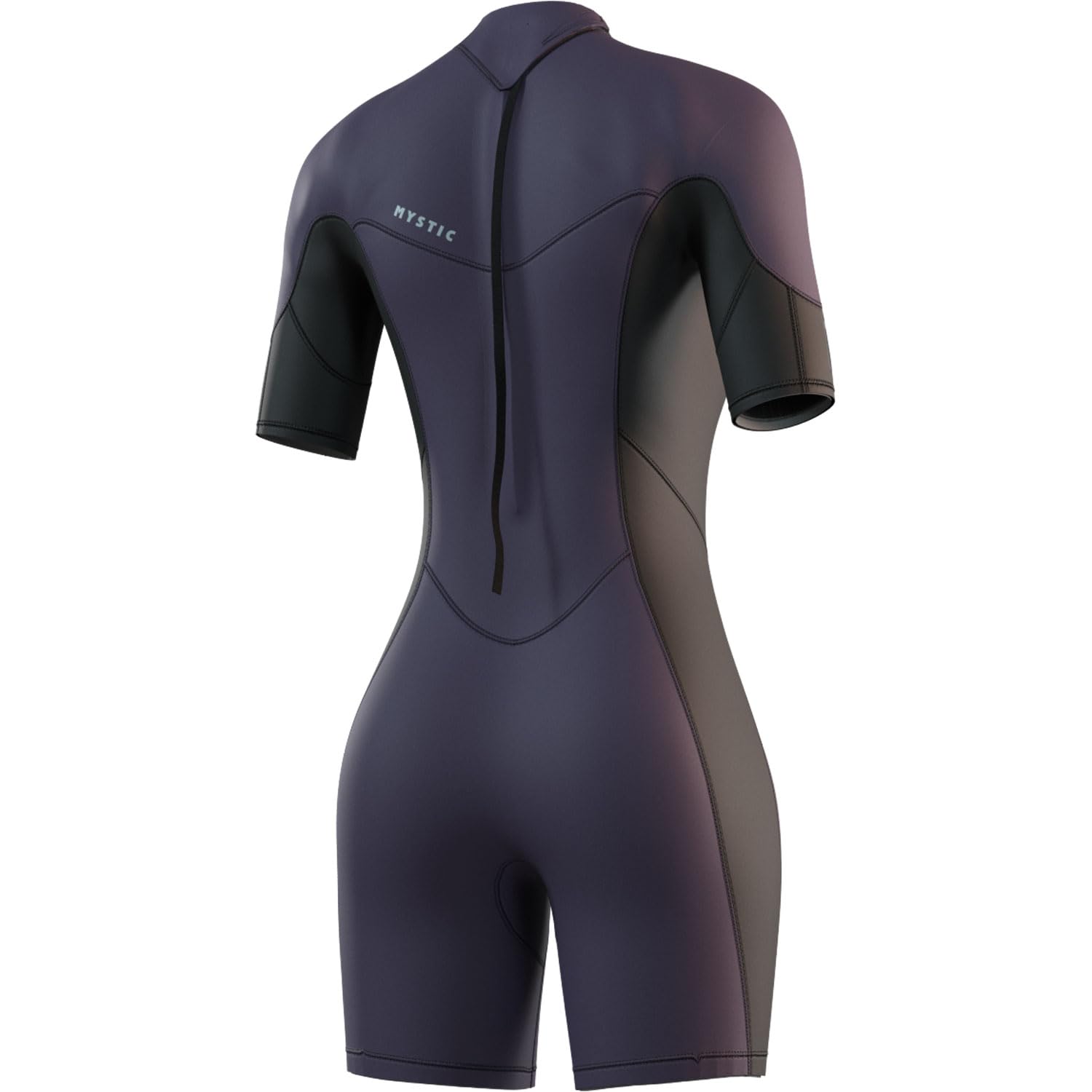 Mystic Wassersport - Surf Kitesurf & Windsurf Damen Kurzoverall mit 3/2 mm Reißverschluss hinten dunkelviolett