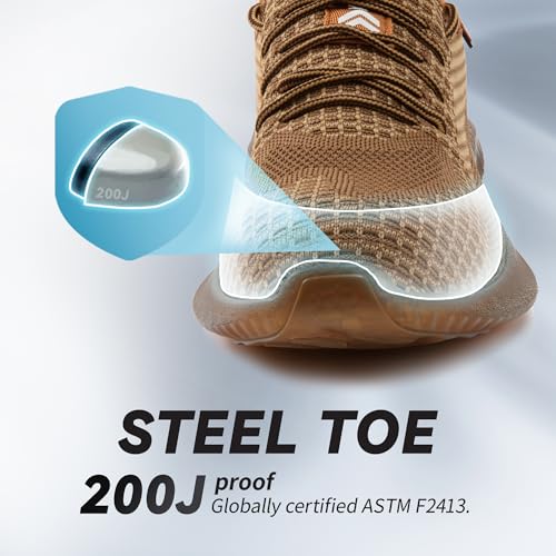 SUADEX Steel Toe Shoes for Men Women Indestructible Steel Toe Sneakers Lightweight Work Safety Shoes Puncture Proof Composite Toe2
