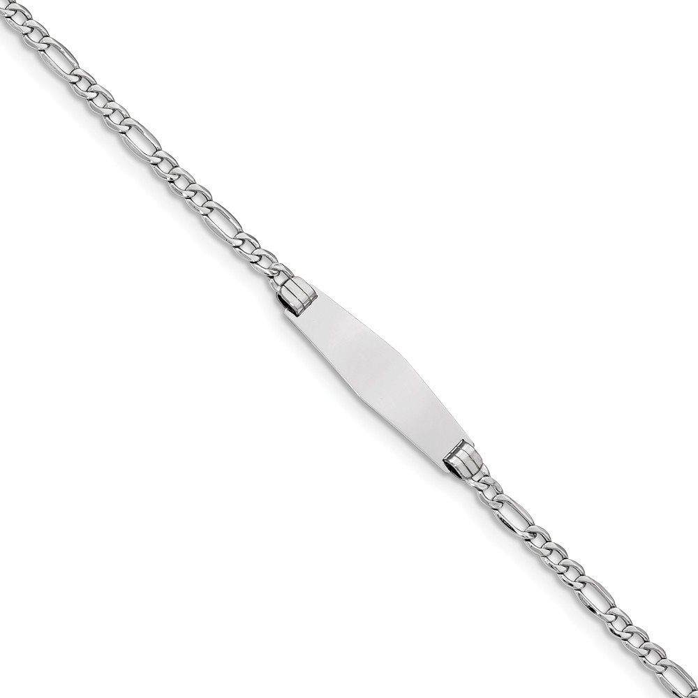 14k White Gold Soft Id Semi Solsoft Fi Bracelet Fine Jewelry Gifts For Women