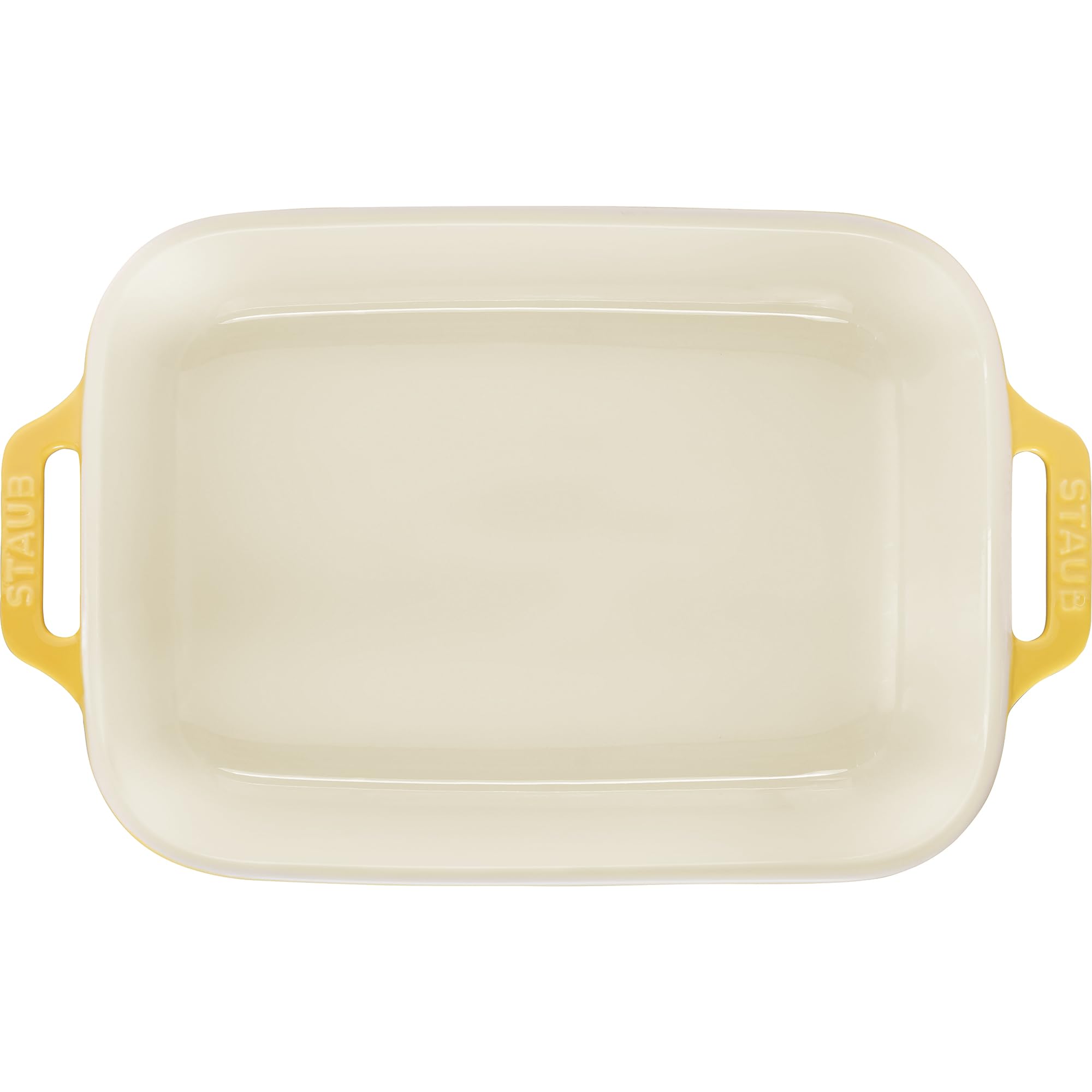 STAUB Gratins Keramik-Backformen-Set aus Steingut, rechteckig, Zitronengelb, 3-teilig
