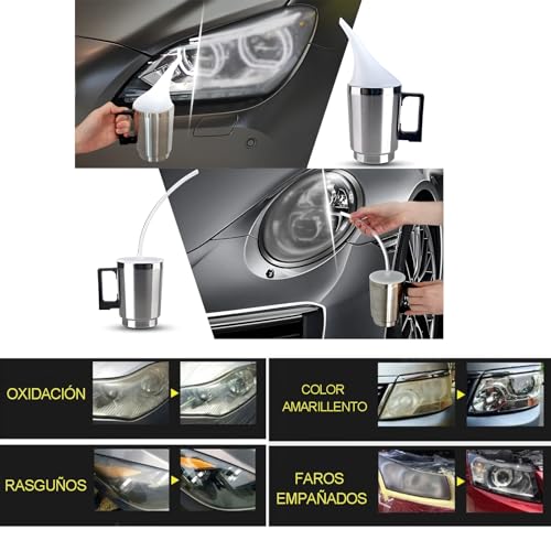 various Auto-Scheinwerfer-Polierset, Scheinwerfer-Erneuerungsset, 800 g Flüssigkeit, Scheinwerfer-Polierset, Scheinwerfer-Linsen-Reparatur, Scheinwerfer-Polieren (800 g Set)