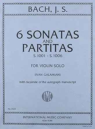 Bach, J.S. - 6 Sonatas and Partitas BWV 1001 1006 for Violin -by Galamian - International-Wow! eBook