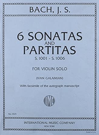 Bach, J.S. - 6 Sonatas and Partitas BWV 1001 1006 for Violin -by Galamian - International-nurbook