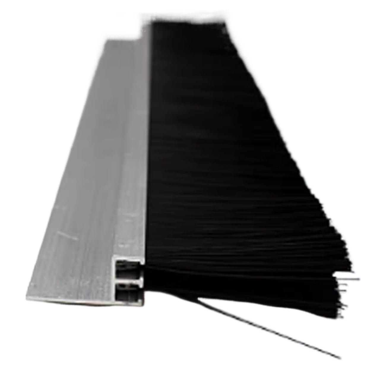 Puyuna H Door Brus Strip, Aluminum Alloy Double Layer Bottom Brus Seal For Exterior And Garage 100Cm 5-150Mm(,45Mm/1.8In)
