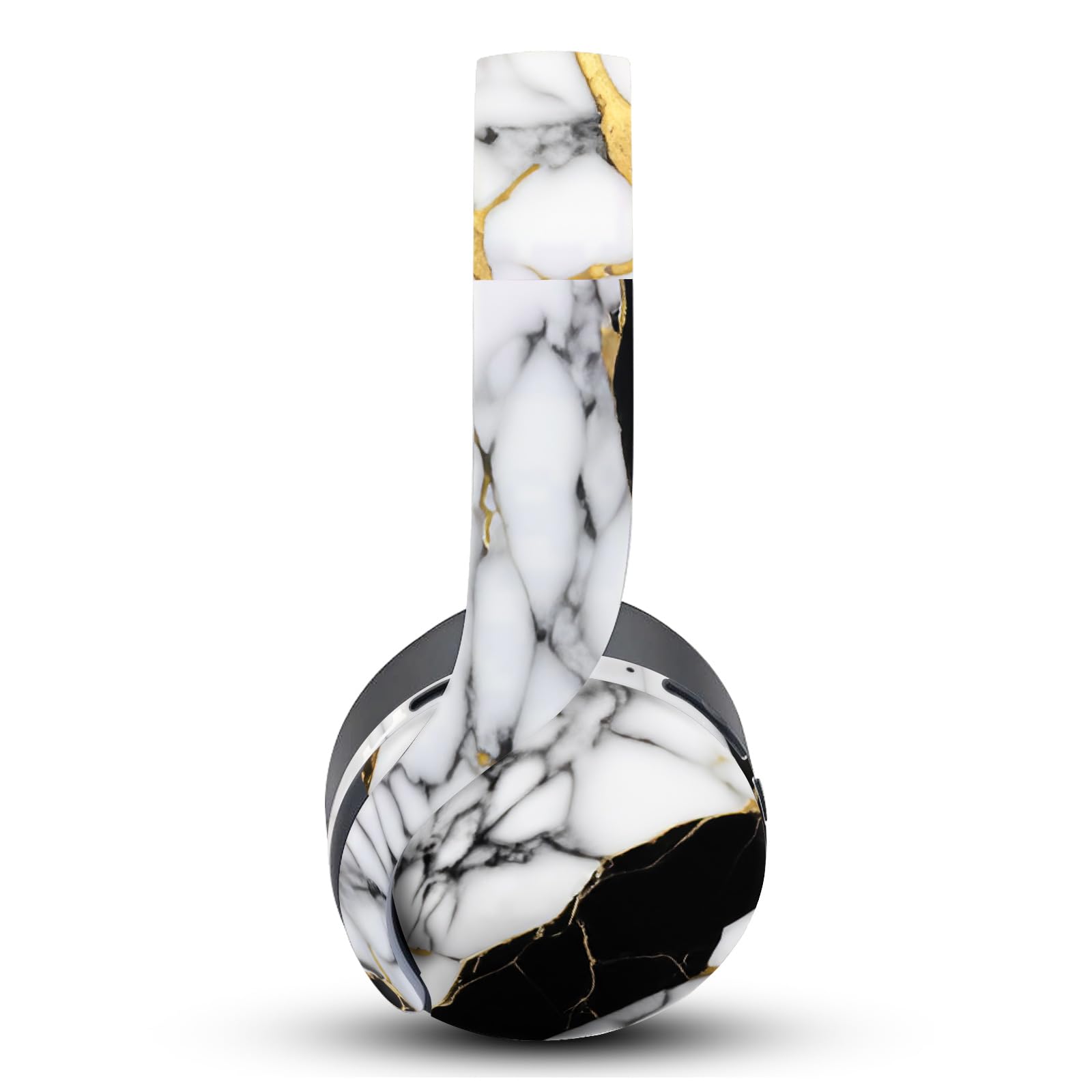 Head Case Designs White, Gold, and Black Marble Vinyl Sticker Skin Decal Cover Compatible with Sony PlayStation PS Pulse 3D Headset