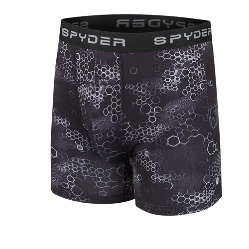 Spyder Mens Boxer Briefs 5 Pack Poly Spandex Performance Boxer Briefs Underwear2