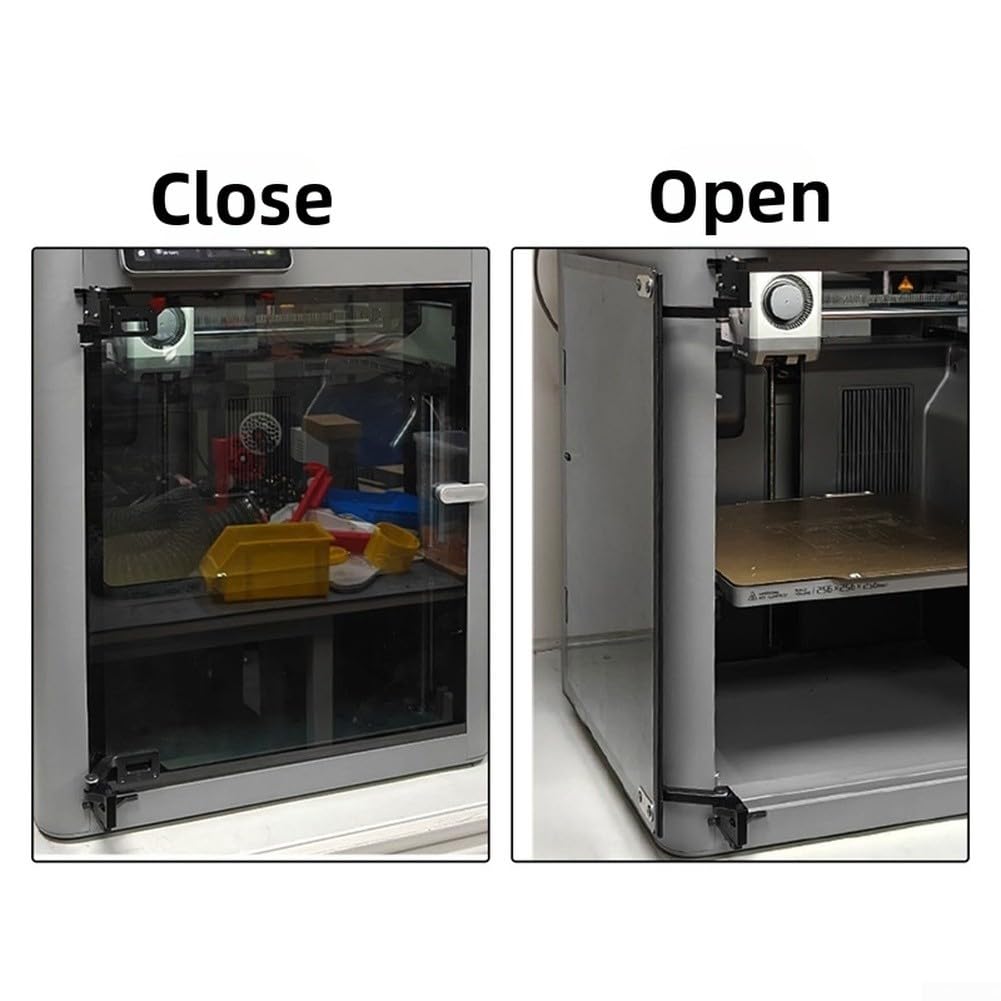 Kit de bisagra de puerta de metal de 180/270 grados, para impresora 3D P2S, reemplazo de aleación de aluminio mecanizado CNC, diseño resistente para un funcionamiento suave