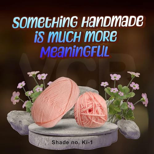 Image of VCR Peach Yarn, 100 Grams Hank, 190 Meters Length, Acrylic Ball for Crochet and Knitting, Soft Crosia Threads, Pack of 1 Yarn, Suitable for DIY Crafts