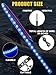 LEYMANRIYA Led Light Strip Exterior Interior 24inch 5050 SMD Led Strip Light IP68 Waterproof Flexible Lights 12V for Car SUV Truck Marine Boat Golf Cart Blue Pack of 4