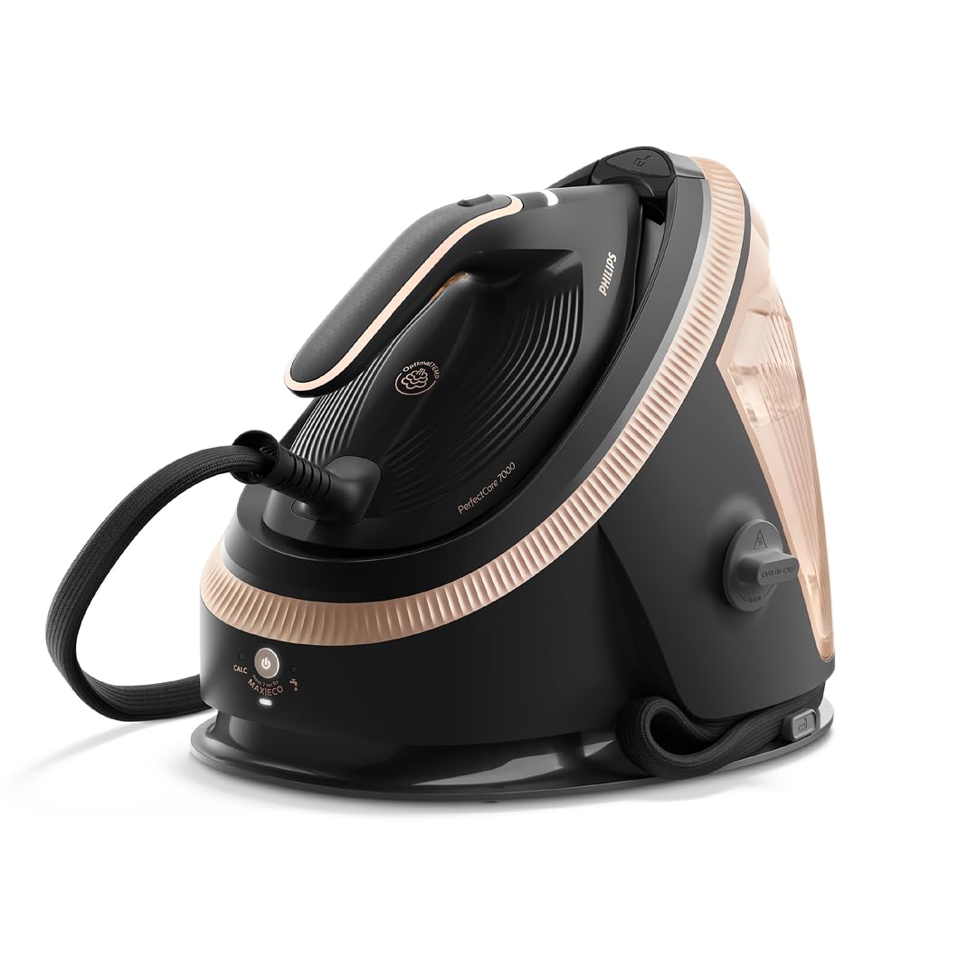Philips PerfectCare Dampfbügelstation 7000 Serie, 650g Dampfstoß, 8.5 Bar, SteamGlide Elite Bügelsohle, Automatischer Intelligenter Dampf (PSG7300/80)