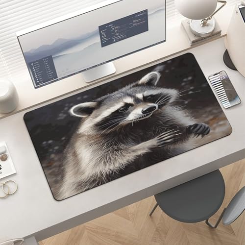 Raccoon Desk Pad Large Office Desk Mat Waterproof Writing Mouse Pad miniatura 6