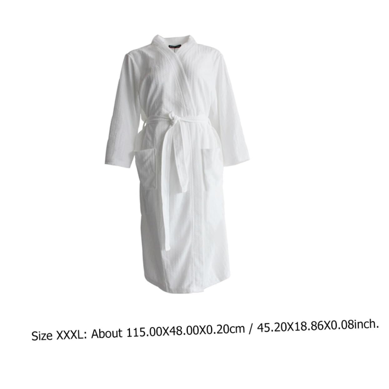 FRCOLOR Peignoir Taille Xxxl en Polyester pour Couple Blanc Pratique Absorbants et Séchage Rapide Manches 3/4, Vêtements D'intérieur pour Printemps